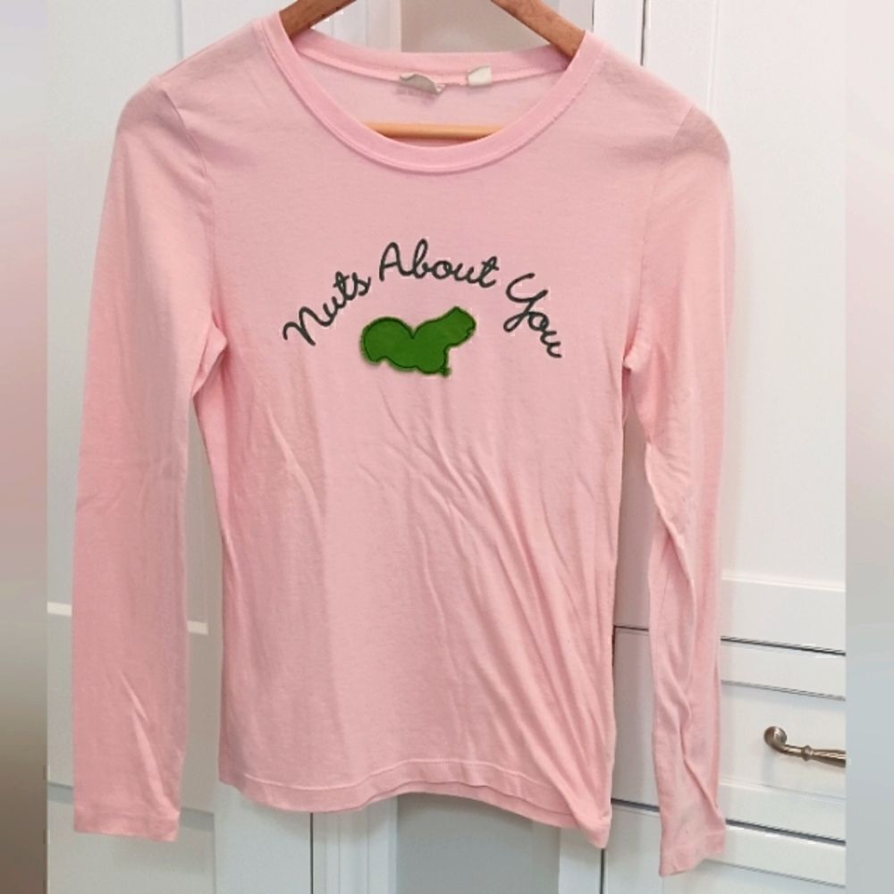 American Eagle Vintage Long Sleeve T Shirt Nuts About You MEDIUM